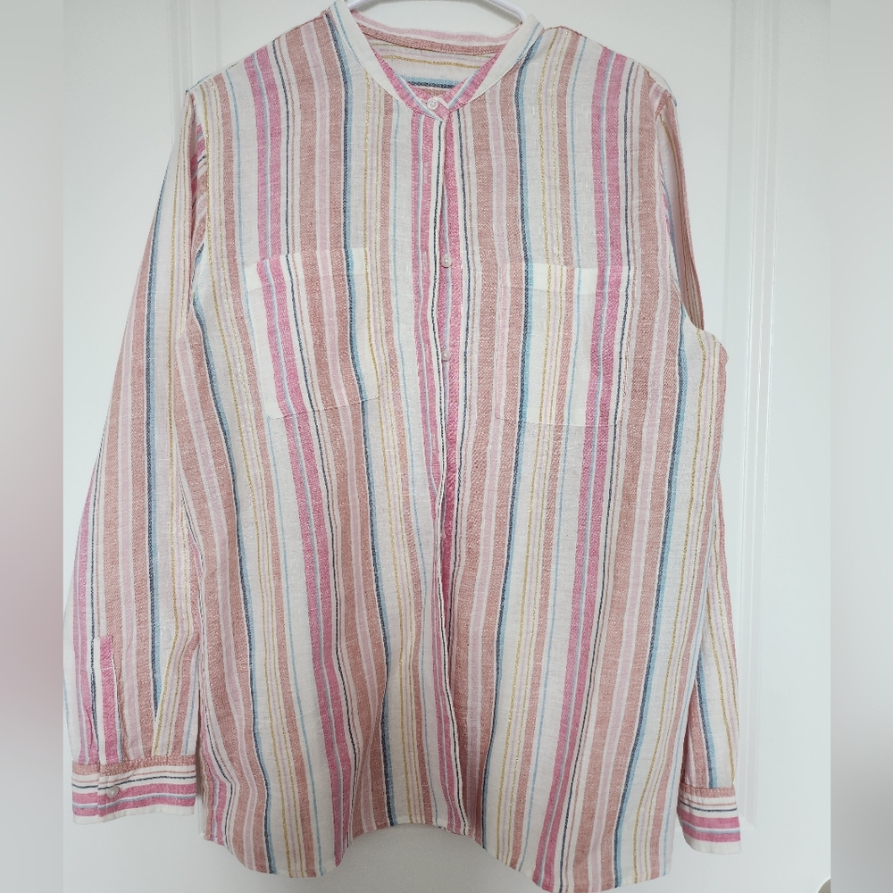 Linen Longsleeve Button-down Shirt